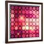 Pink Disco Circles Abstract Background-art_of_sun-Framed Art Print