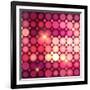 Pink Disco Circles Abstract Background-art_of_sun-Framed Art Print