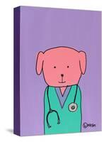 Pink Dog Doc-Brian Nash-Stretched Canvas