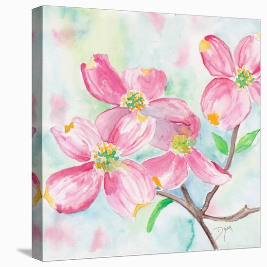 Pink Dogwood II-Beverly Dyer-Stretched Canvas