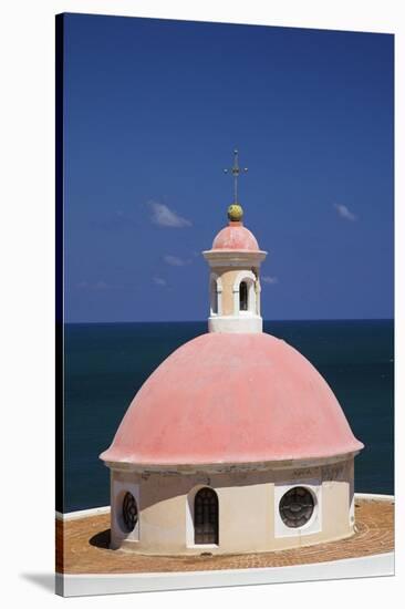 Pink Dome at El Morro Fortress-Onne van der Wal-Stretched Canvas