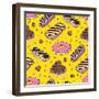 Pink Donut. Yummy Colorful Cute-Katya Ulitina-Framed Art Print