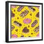 Pink Donut. Yummy Colorful Cute-Katya Ulitina-Framed Art Print