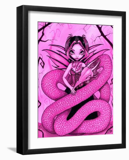 Pink Dragon Fairy-Jasmine Becket-Griffith-Framed Art Print