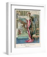 Pink Dress and Screen 1912-Abel Faivre-Framed Art Print