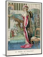 Pink Dress and Screen 1912-Abel Faivre-Mounted Art Print