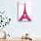 Pink Eiffel-OnRei-Art Print displayed on a wall