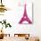 Pink Eiffel-OnRei-Art Print displayed on a wall