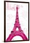 Pink Eiffel-OnRei-Framed Art Print