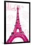 Pink Eiffel-OnRei-Framed Art Print