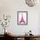 Pink Eiffel-OnRei-Framed Art Print displayed on a wall