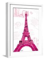 Pink Eiffel-OnRei-Framed Art Print