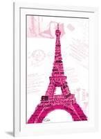 Pink Eiffel-OnRei-Framed Art Print