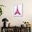 Pink Eiffel-OnRei-Framed Art Print displayed on a wall