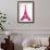Pink Eiffel-OnRei-Framed Art Print displayed on a wall