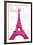 Pink Eiffel-OnRei-Framed Art Print