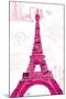 Pink Eiffel-OnRei-Mounted Art Print