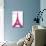 Pink Eiffel-OnRei-Art Print displayed on a wall