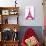 Pink Eiffel-OnRei-Art Print displayed on a wall