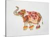 Pink Elephant II-Janice Gaynor-Stretched Canvas