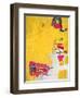 Pink Elephant with Fire Engine, 1984-Jean-Michel Basquiat-Framed Giclee Print