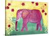 Pink Elephant-Jennifer McCully-Stretched Canvas