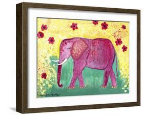 Pink Elephant-Jennifer McCully-Framed Giclee Print