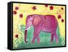 Pink Elephant-Jennifer McCully-Framed Stretched Canvas