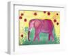 Pink Elephant-Jennifer McCully-Framed Premium Giclee Print