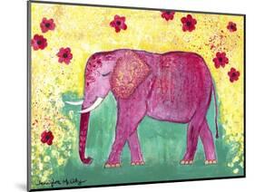 Pink Elephant-Jennifer McCully-Mounted Premium Giclee Print