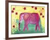 Pink Elephant-Jennifer McCully-Framed Giclee Print