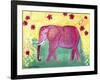 Pink Elephant-Jennifer McCully-Framed Giclee Print