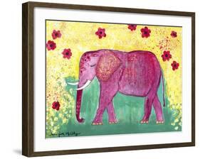 Pink Elephant-Jennifer McCully-Framed Giclee Print