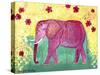 Pink Elephant-Jennifer McCully-Stretched Canvas