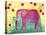 Pink Elephant-Jennifer McCully-Stretched Canvas