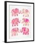 Pink Elephants-Cat Coquillette-Framed Art Print