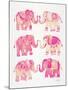 Pink Elephants-Cat Coquillette-Mounted Art Print