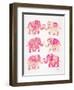 Pink Elephants-Cat Coquillette-Framed Art Print