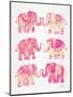 Pink Elephants-Cat Coquillette-Mounted Art Print