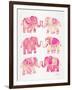 Pink Elephants-Cat Coquillette-Framed Art Print