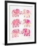 Pink Elephants-Cat Coquillette-Framed Art Print