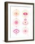 Pink Evil Eyes-Cat Coquillette-Framed Giclee Print