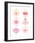 Pink Evil Eyes-Cat Coquillette-Framed Giclee Print