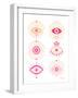 Pink Evil Eyes-Cat Coquillette-Framed Giclee Print