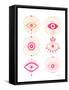 Pink Evil Eyes-Cat Coquillette-Framed Stretched Canvas