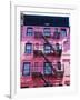 Pink Facade and Stairs in Soho, New York, New York State, USA-I Vanderharst-Framed Photographic Print