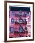 Pink Facade and Stairs in Soho, New York, New York State, USA-I Vanderharst-Framed Photographic Print