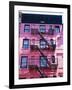 Pink Facade and Stairs in Soho, New York, New York State, USA-I Vanderharst-Framed Photographic Print