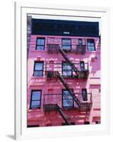 Pink Facade and Stairs in Soho, New York, New York State, USA-I Vanderharst-Framed Photographic Print