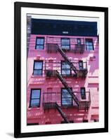 Pink Facade and Stairs in Soho, New York, New York State, USA-I Vanderharst-Framed Photographic Print